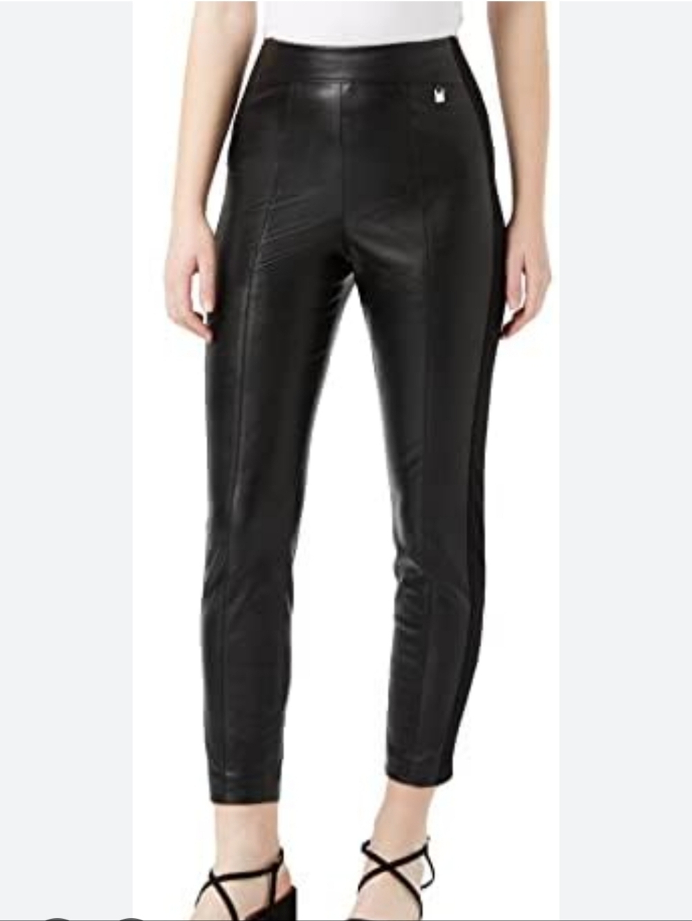 NWT Ted Baker VLLADA faux leather legging. black, side panel, zipper Ankles